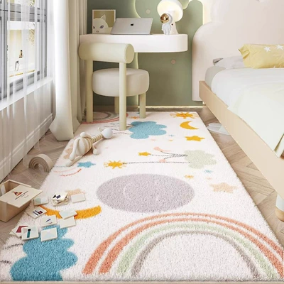Avtomobil döşəmə paspasları — Insulation, Non-Slip Bedside Rug - colorful-paradise-40120cm-point-plastic-bottom-imitation-cashmere