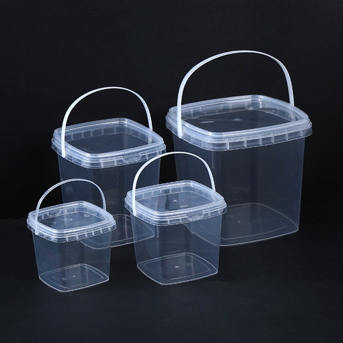 Combination Best-selling Transparent Plastic Bucket Series Storage with Lid Wholesale Online and Offline