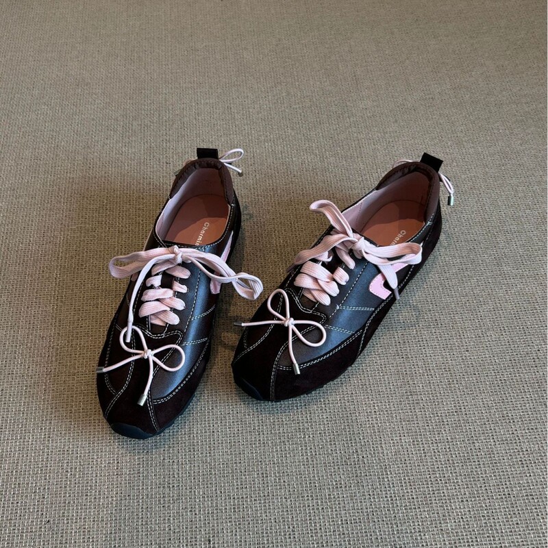 Soft Leather Version ~ French Retro Style Fashion Round-Toe German Training Shoes for Women, Niche Versatile Height-Increasing Single Shoes for Women