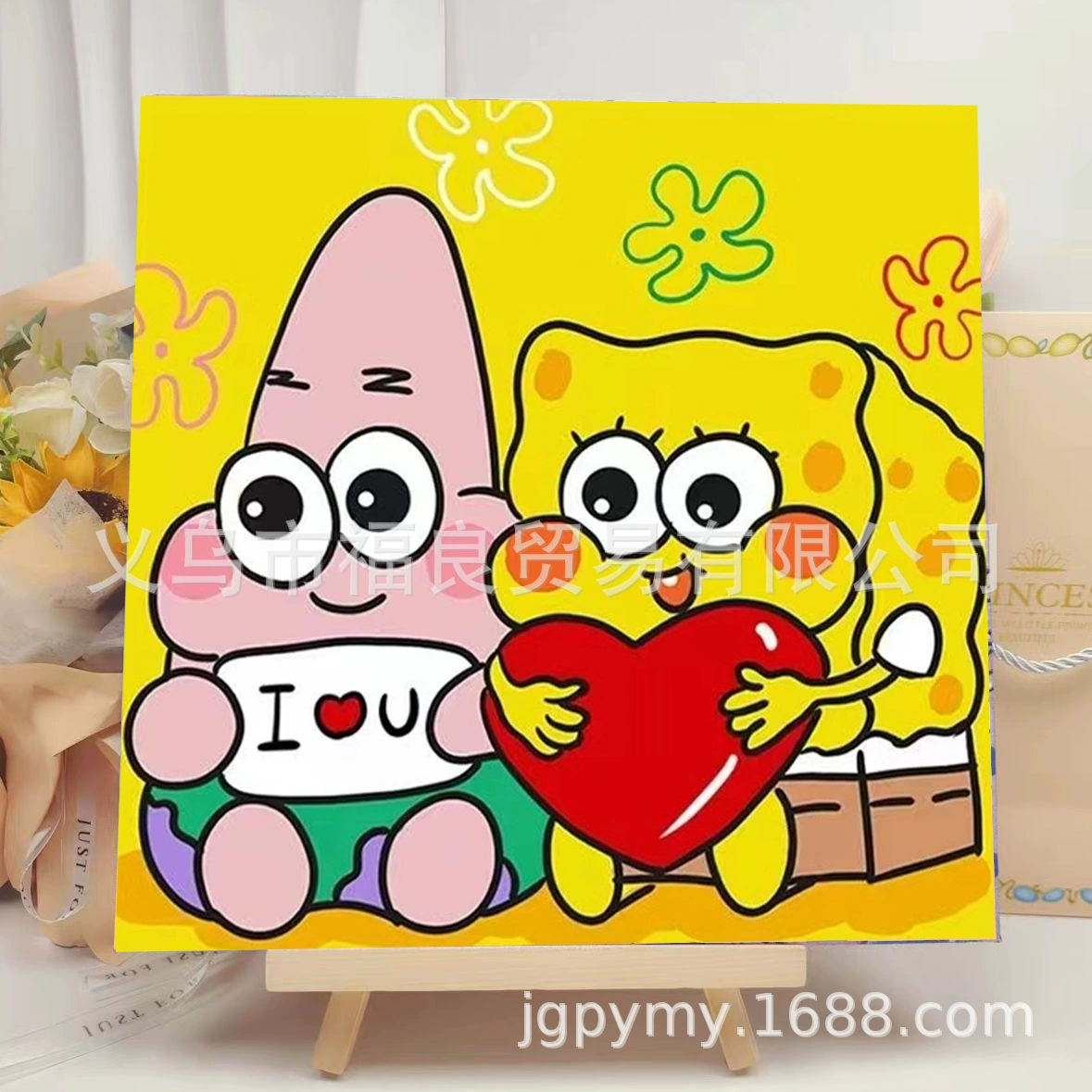 Набор алмазной мозаики DIY 30×30 см, деревянная рама, стразы и инструменты для выкладки