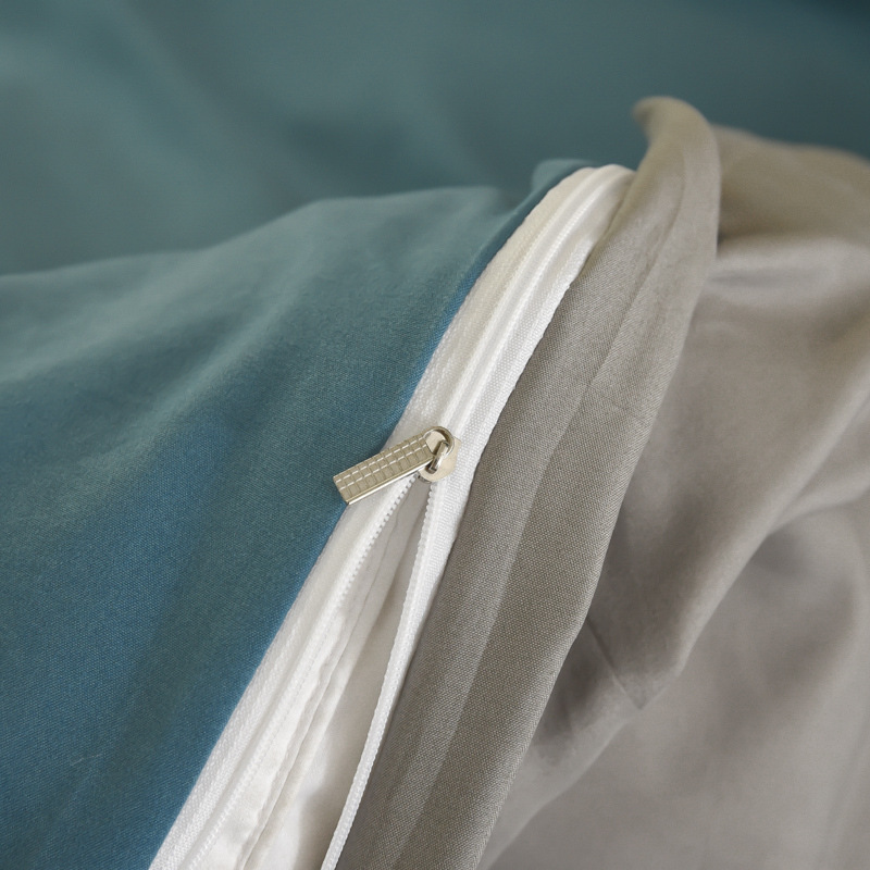 Brushed Three-piece Bedding Set Solid Colour Luxury Sheet Set_voghion.com