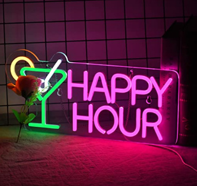 43x21cm rosa Happy hour