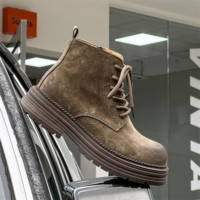 Herren British Style Freizeitschuhe Mit Dicker Sohle_voghion.com