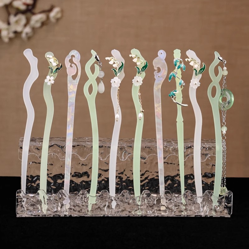 Nueva horquilla china 2025 nuevo estilo estilo antiguo horquilla mujer falda de cara de caballo de alta calidad estilo nacional horquilla de madera paso a paso horquilla tocado