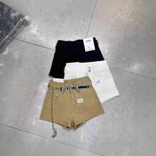 档口实拍图片新高腰A字牛仔短裤女辣妹显瘦高腰提臀紧身热裤5538