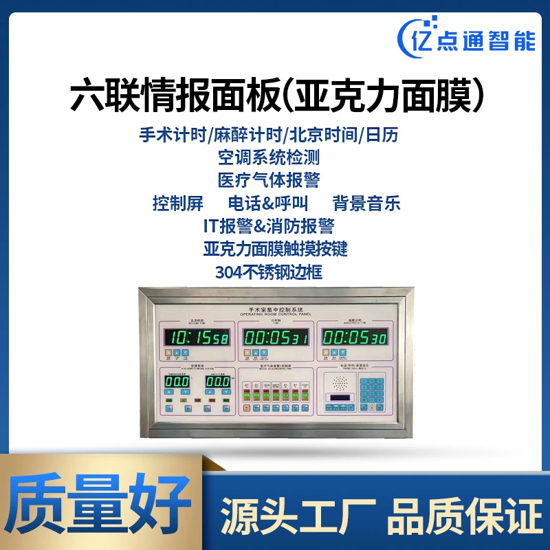 Горячая распродажа: интеллектуальная панель управления операционной с рамкой из нержавеющей стали, акриловая сенсорная панель управления.