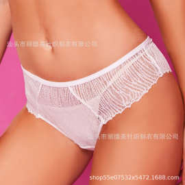 女士欧美性感女式蕾丝内裤低腰透明蕾丝三角裤纯棉裆