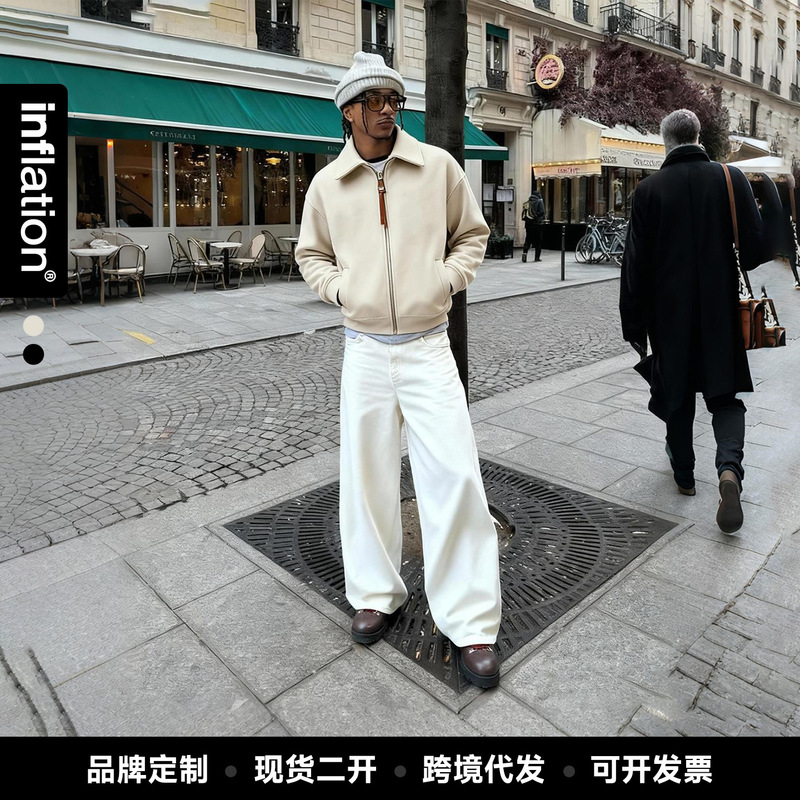 Jie Zhan Men's Clothing | Lyocell Air Layer Short Jacket 25 Autumn and Winter American Cleanfit Normcore Work Jacket