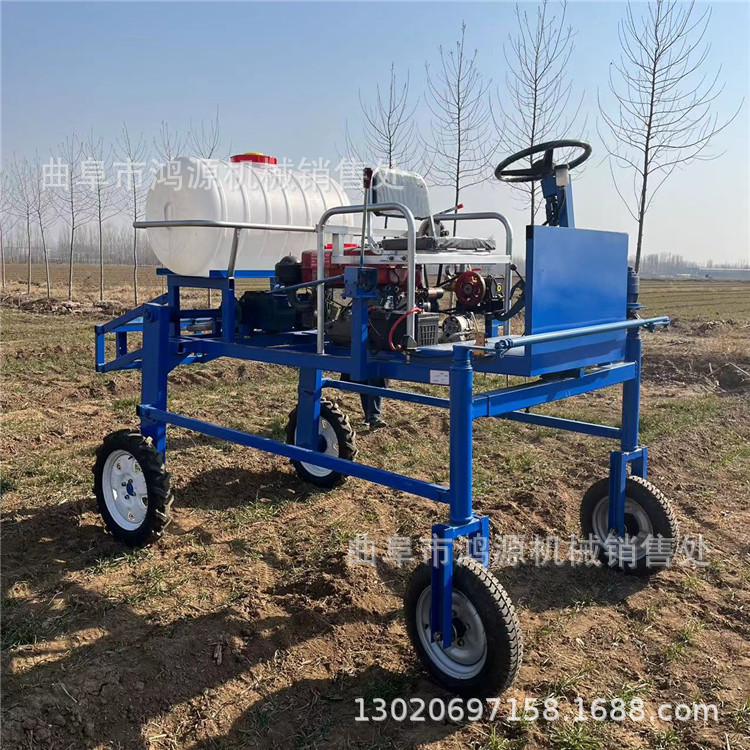座驾式小型柴油机打药车 小麦田自走式喷药机 四轮打药机视频