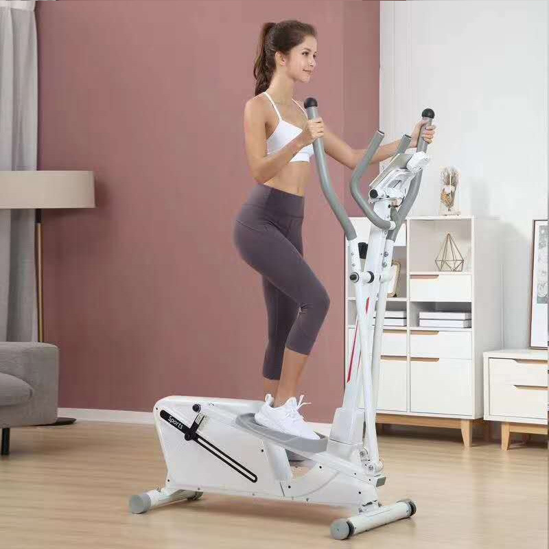 Bicicleta estática vertical en stock, máquina elíptica, equipo de fitness, andador espacial de cuatro articulaciones, bicicleta de rehabilitación aeróbica.