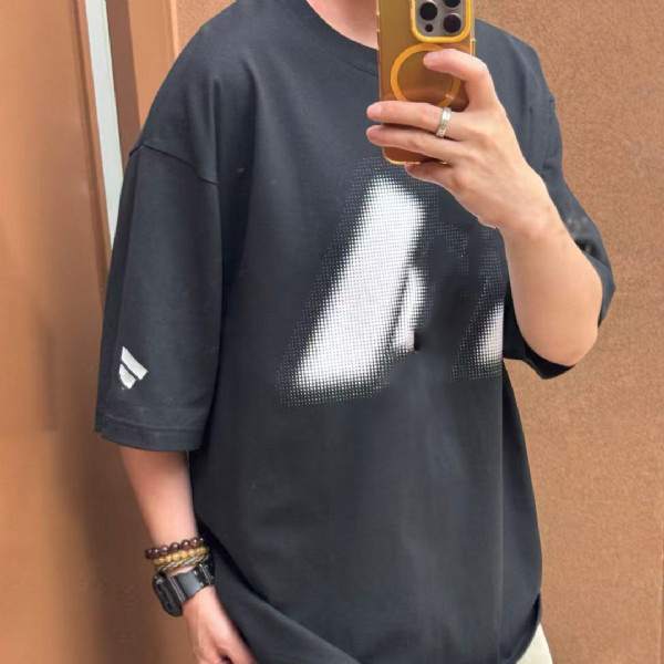 Cross-Border Classic Round-Neck Loose-Fitting T-Shirt, Unisex, Summer Fashion Trendy Sports Short-Sleeve Top