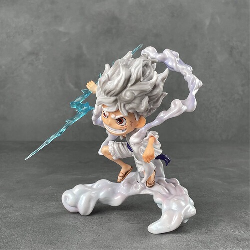 One Piece SD Nika Luffy Fifth Gear Luffy Fruit Awakening Model Ornament Statue Anime Figure Wholesale