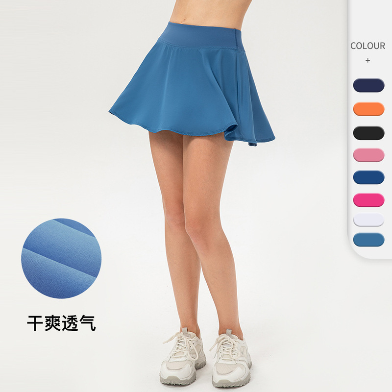 Women's Sports Quick-drying Culottes Tennis Dance Yoga Training Suit Anti-glare Fitness Lined Short Culottes 2074 Women's Sports Quick-drying Culottes Tennis Dance Yoga Training Suit Anti-glare Fitness Lined Short Culottes 2074