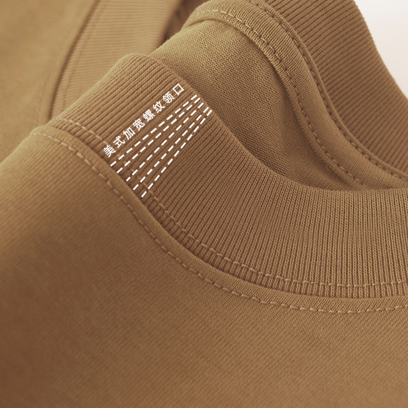 270 gramos de algodón pesado, camiseta de manga corta personalizada, ropa de trabajo de grupo suelta, ropa de clase, logotipo personalizado