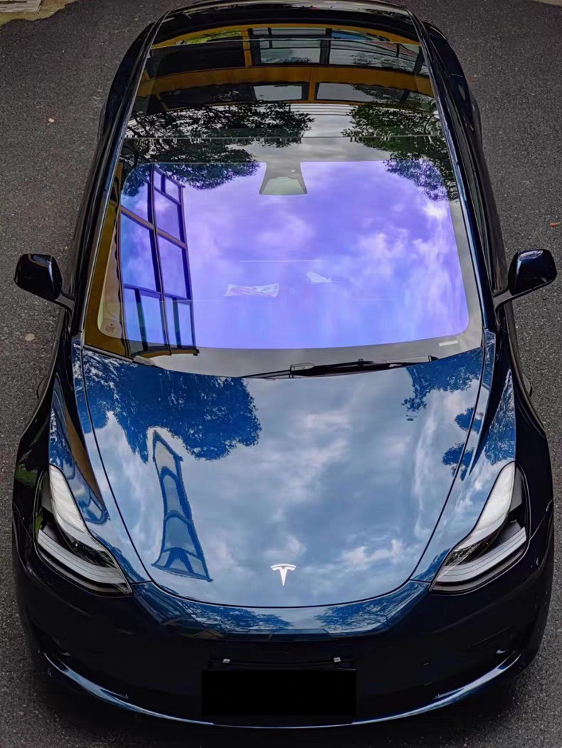 Rose Ghost Car Window Film Sunscreen Colorful Purple Heat Insulation Film Solar Film Front Windshield Optical Film