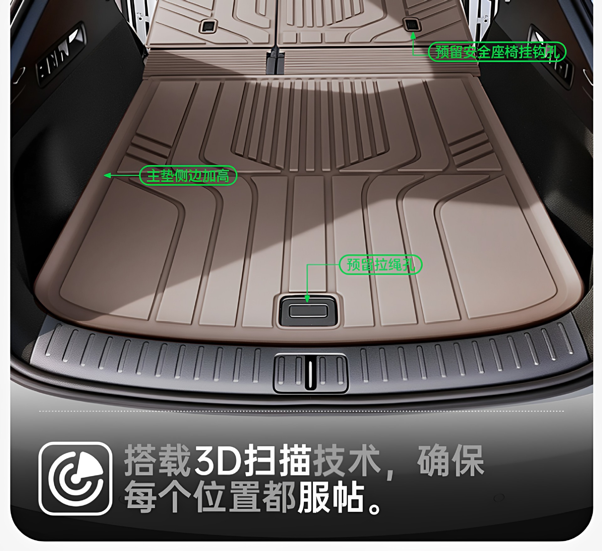 Suitable for Ideal I6/L6/L7/I8/L9/L8 Front and Rear Trunk Mats, Tpe Car-Specific 26 New Model Trunk Mats