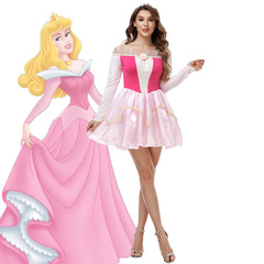 夏の新型ハロウィーン眠れる美人エロー姫コスプレ甘いプリンセスドレス演出服