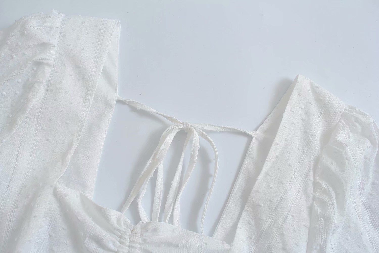 white high waist backless short skirt NSAM49534