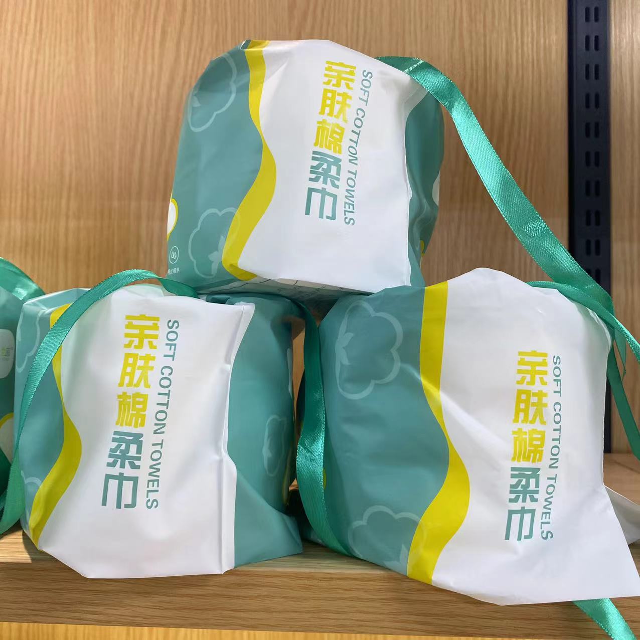 Algodón suave toalla algodón bebé engrosamiento desechable salón de belleza extracción colgando gran embalaje patrón perla toalla lavado