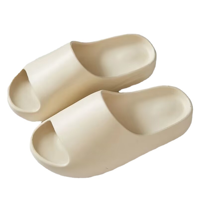 Lu Langsen online celebridad pareja Coco alta sensación de plástico elástico caminar en casa mierda zapatillas de playa de fondo grueso en stock