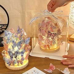 梦幻蝴蝶发光氛围小夜灯生日礼物送女生闺蜜手工diy惊喜礼品套装