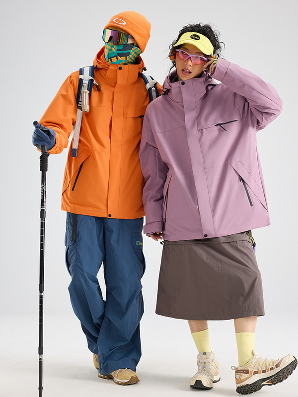 冲锋衣三合一男女款冬装两件套可拆卸防风防水保暖加厚滑雪羽绒服|undefined