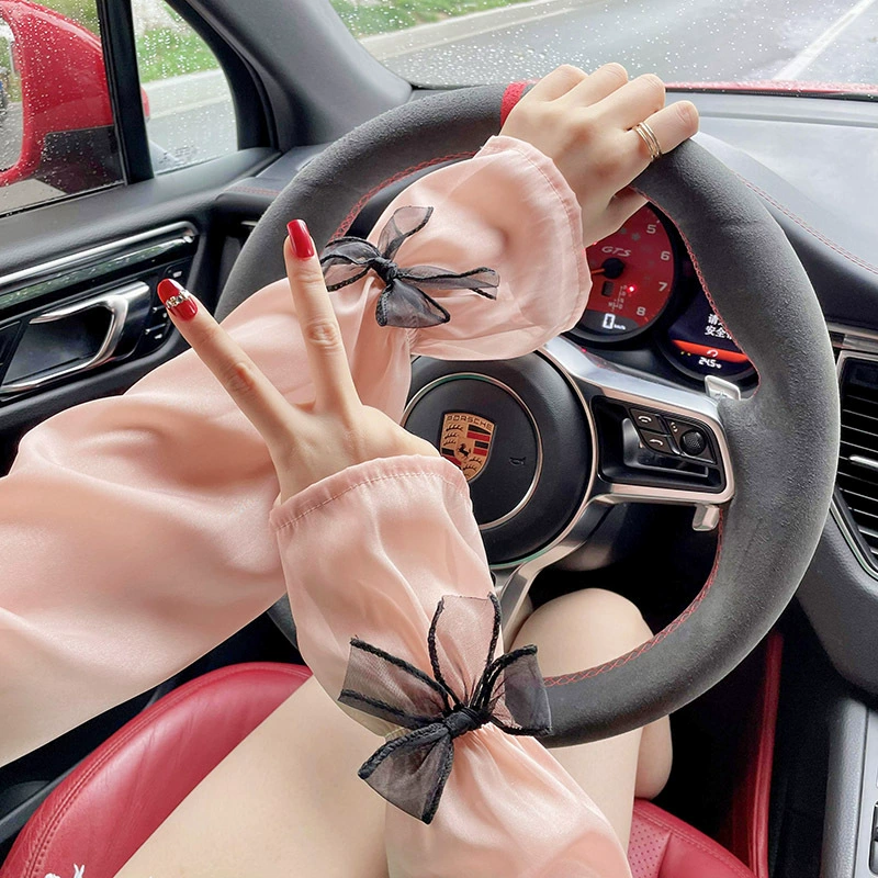 Супер сказочный бант сплошной цвет солнцезащитный рукав женский летний анти-ультрафиолетовый