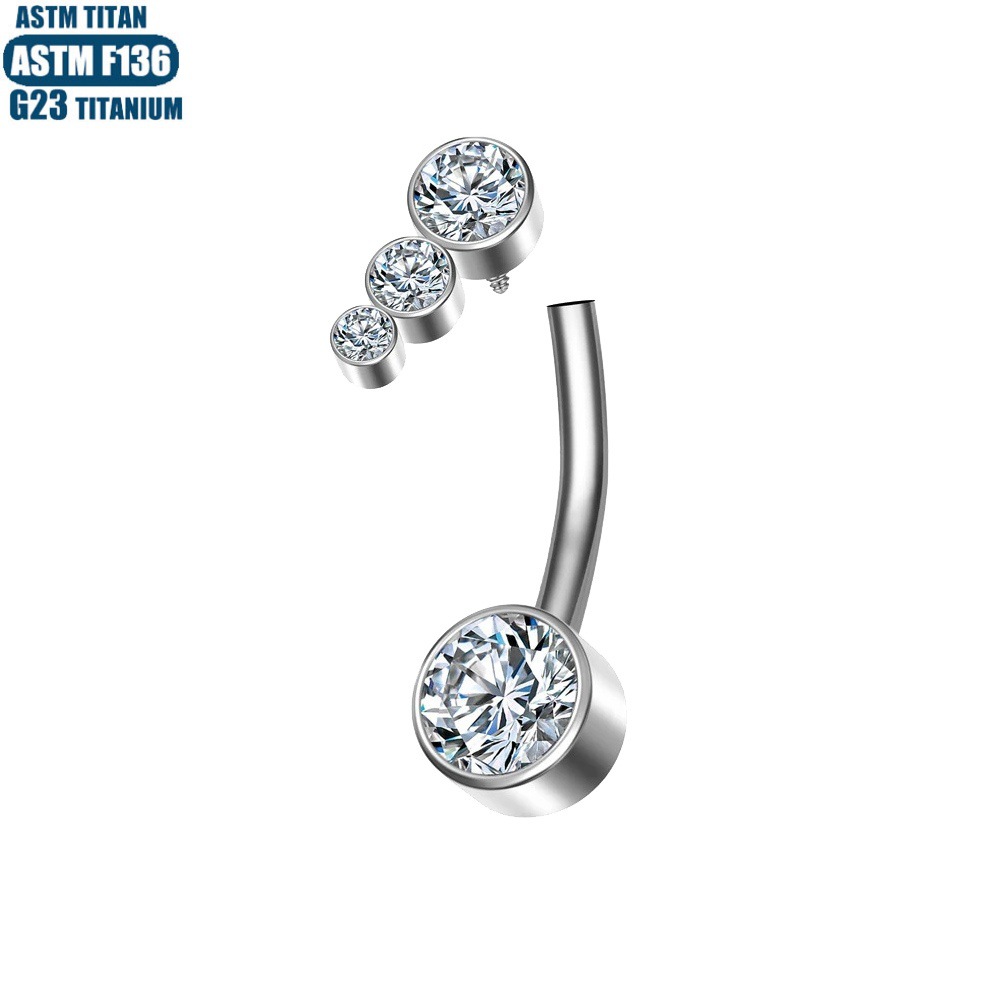 Pointed titanium steel lip stud product view