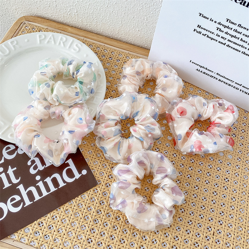 7g Weight Hair Tie Hair Accessories Type 1 Piece Quantity Daily, Street Occasion Cloth Material Flower, Horse Pattern Women's Gender Sweet Style Handmade, Handmade Craft Sweet Women's Flower Horse Cloth Handmade Hair Tie 13