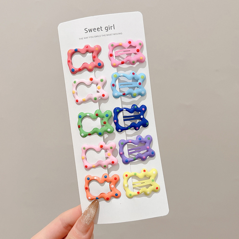 Horquilla de estrella de color dopamina 2025 nueva horquilla de gota de agua de nube para niños flequillo lateral bb clip tocado