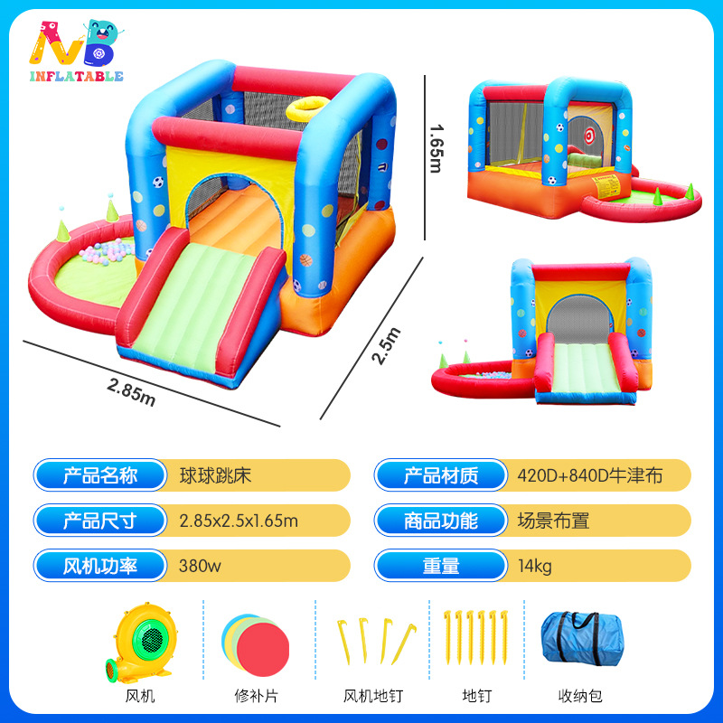 castillo infláble al aire libre con tobogan infláble doméstico con tobogan infláble para niños pequeños castillo infláble combinación de juguetes de parque de atracciones