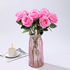 Net Red Bobo Simulation Single Rose Living Room Home Decoration Artificial Pooxing Rose Pagot Wholesale