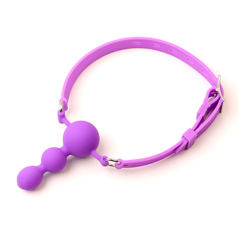 Silicone Ball Gag with Drainage Design, Adjustable Bondage Mouth Gag for SM Play — detail image 11