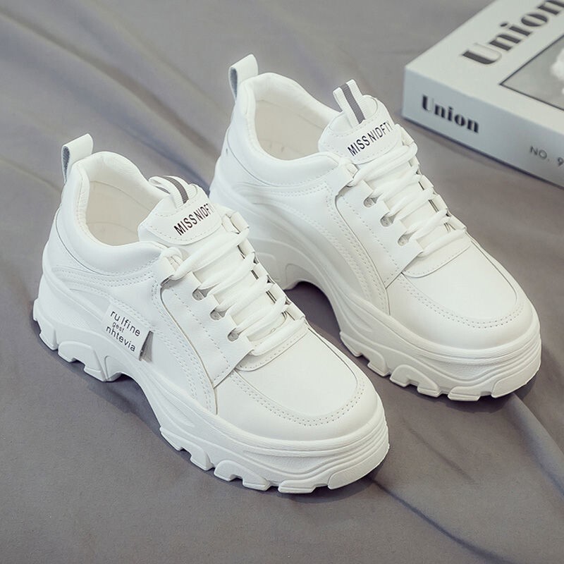 2025 New Dad Shoes Autumn and Winter Heightening Thick-Soled White Shoes Women's Sports and Casual Pu Shoes Wholesale 2025 New Dad Shoes Autumn and Winter Heightening Thick-Soled White Shoes Women's Sports and Casual Pu Shoes Wholesale