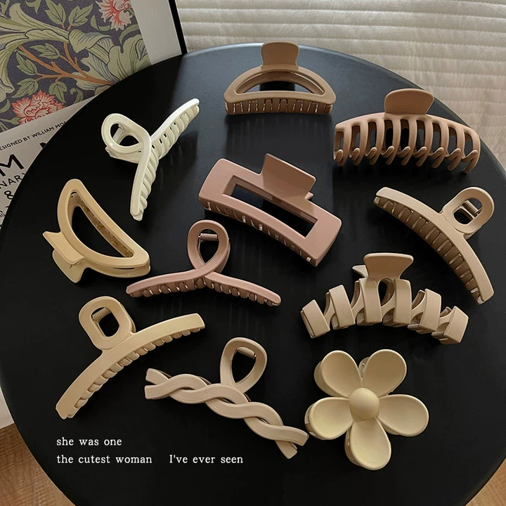 Заколки для волос, набор assorted, детские и взрослые, матовые формы 4,5–13 см