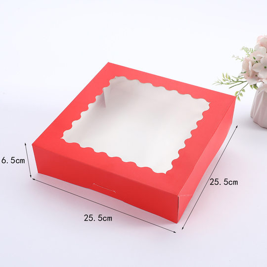 Cross-border in stock Window Cake Packaging Box West Point Biscuits Baking Packaging Box Advanced Sense Egg Tart Dessert Packaging Box