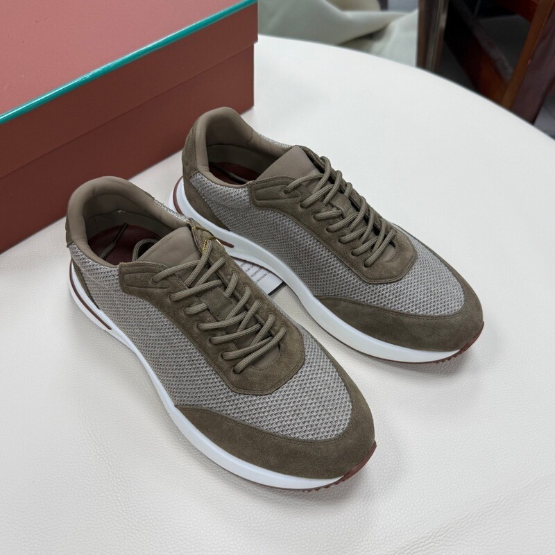 2026 Spring/Summer LP Men's Suede Mesh Running Shoes, Old Money Style, Breathable, Versatile, Comfortable Casual Sneakers