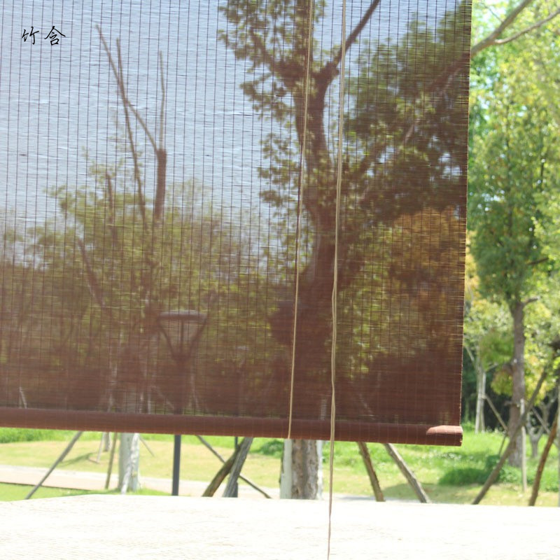 源头工厂复古竹帘甄选头层精丝茶水蒸煮艺酒店中式会所遮光竹卷帘