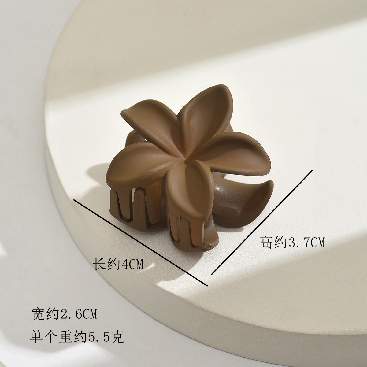 Galvanizado oro y plata huevo flor flor abrazadera de cabello color mediano agarrar abrazadera de cabello medio agarrar abrazadera de cabello de plástico 4cm