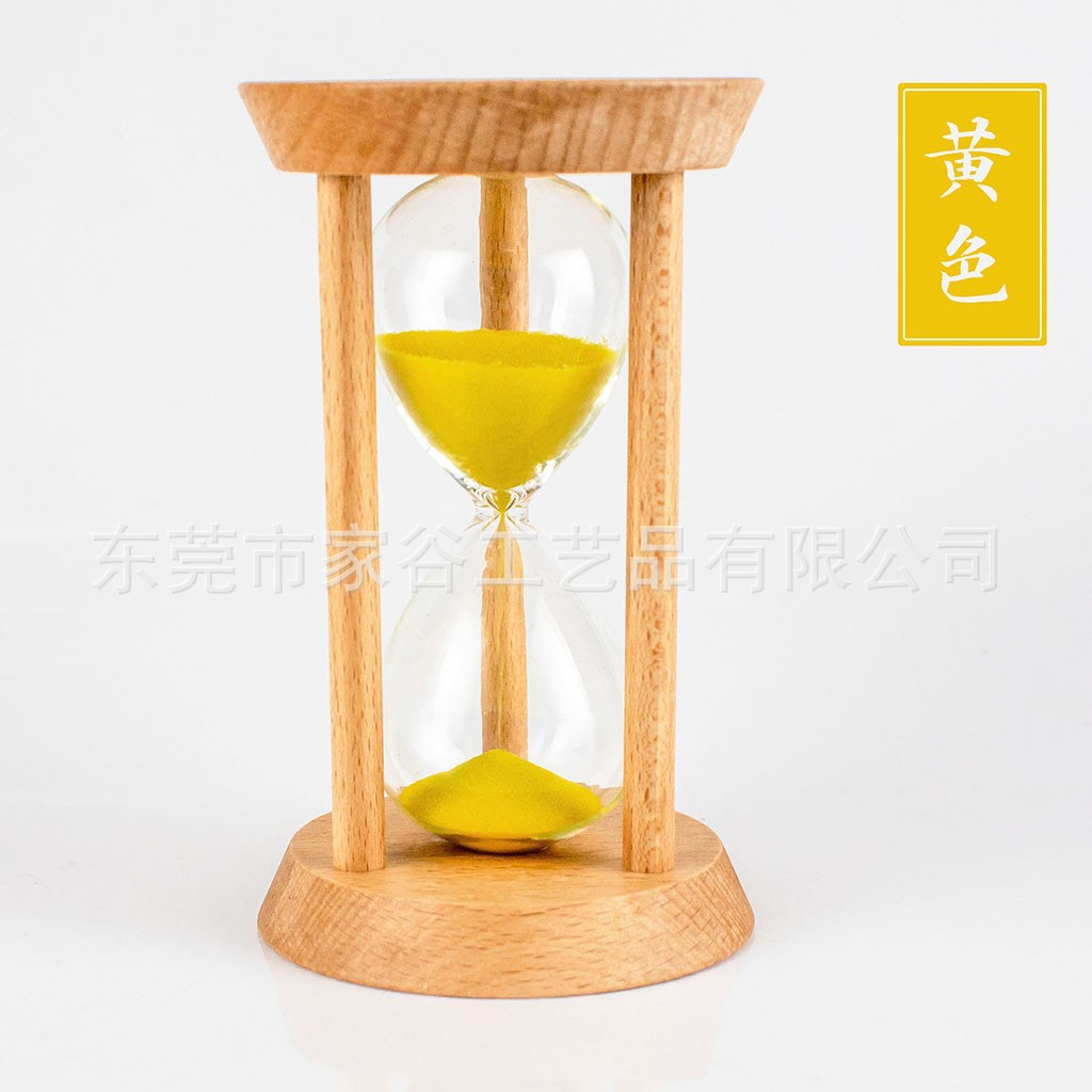 メーカー直売卸売り原木三柱円形タイマー砂時計創意置物木質時間砂時計タイマー