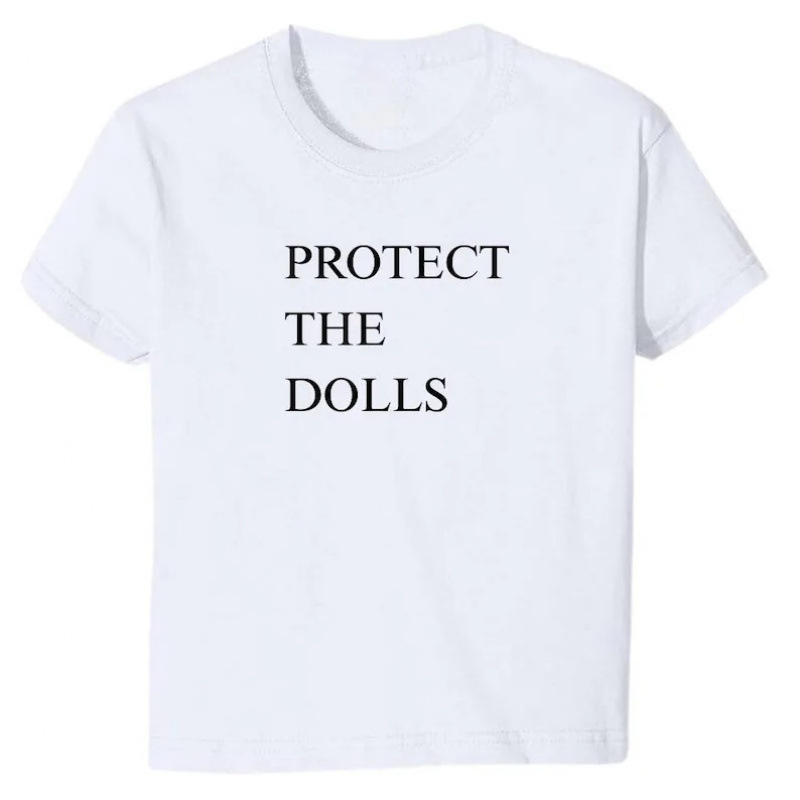 【Cross-Border European Size】Protect the Dolls T-Shirt - Cropped Fit Baby Tee