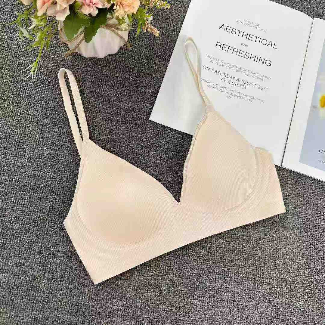 1088 # inventario ropa interior cómoda para mujeres pechos pequeños pechos planos para evitar caída sin marcas de anillo de acero sexy puro deseo de sujetador