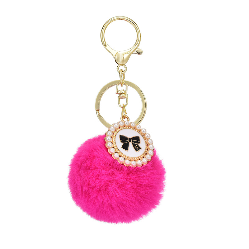 BOWKNOT 모피 키 체인 진주 향수 브랜드 가방 펜던트 자동차 펜던트 학생 가방 펜던트 액세서리