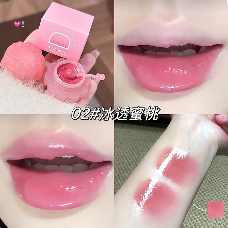 CAPPUVINI mermelada pudín espejo labios congelados agua brillante boca húmeda esmalte de labios blanqueadores maquillaje transfronterizo mujer
