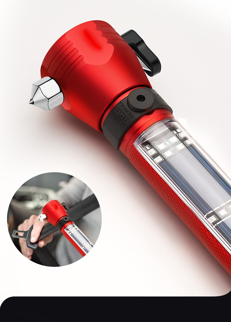 Leben Car Safety Hammer Multifunctional Led Flashlight Vehicle Escape Hammer One-Second Window-Breaking Tool Emergency Kit