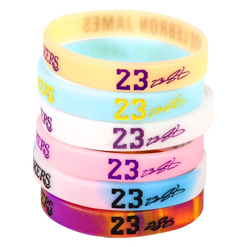 Silicone Luminous Sports Bracelet Basketball Football Fans Kobe Bryant Wristband Curry James Maddie Doncic Bracelet