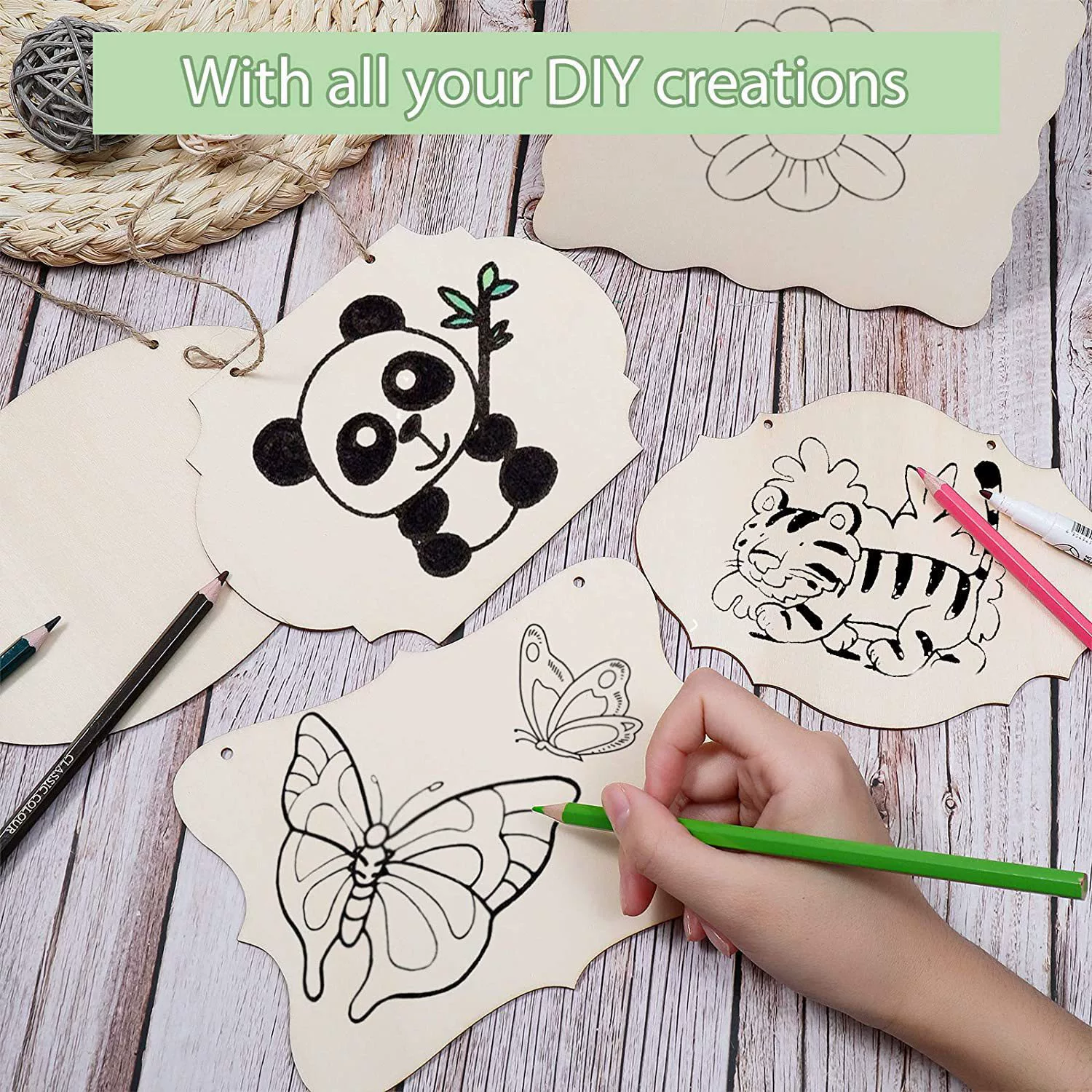 Заводской источник Креативный DIY деревянный шаблон для листинга питомца, деревянная декоративная дверная заготовка для бренда, лазерная резка