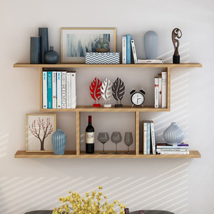 No-Drill Wall-Mounted Storage Rack Student Bookshelf Shelf Wall-Mounted Living Room Hanging Wall Cabinet Simple Modern Supply Chain