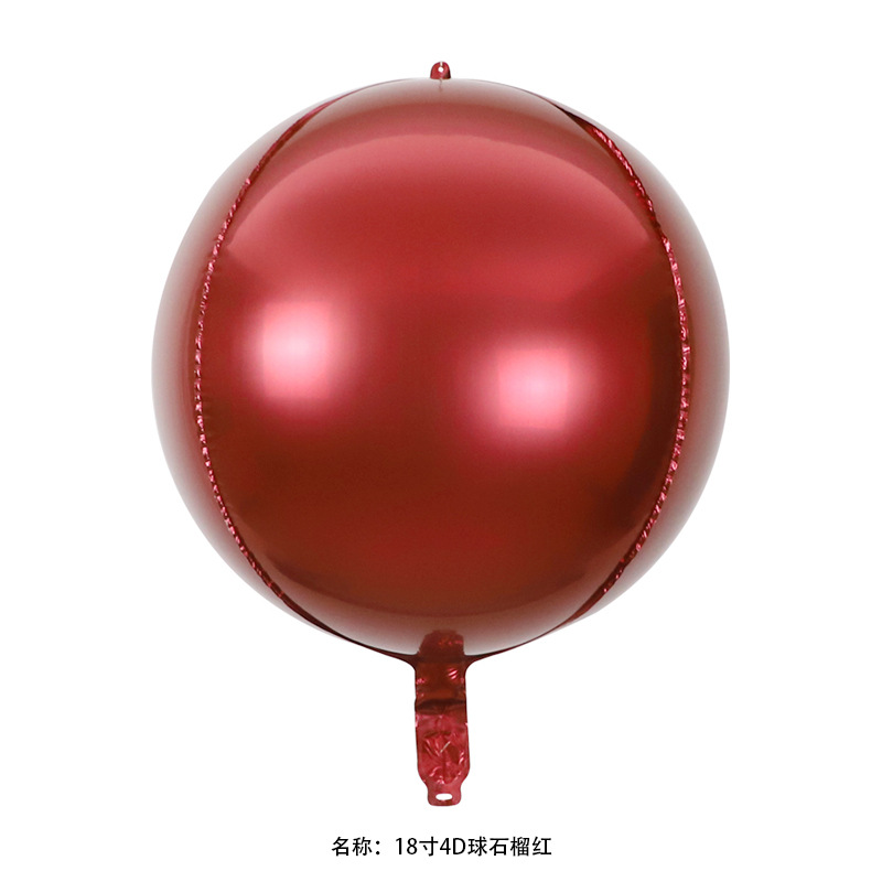 18 pulgadas 22 pulgadas 32 pulgadas 50 pulgadas 4D esfera redonda gran tamaño normal globo de película de aluminio decoración de fiesta de cumpleaños