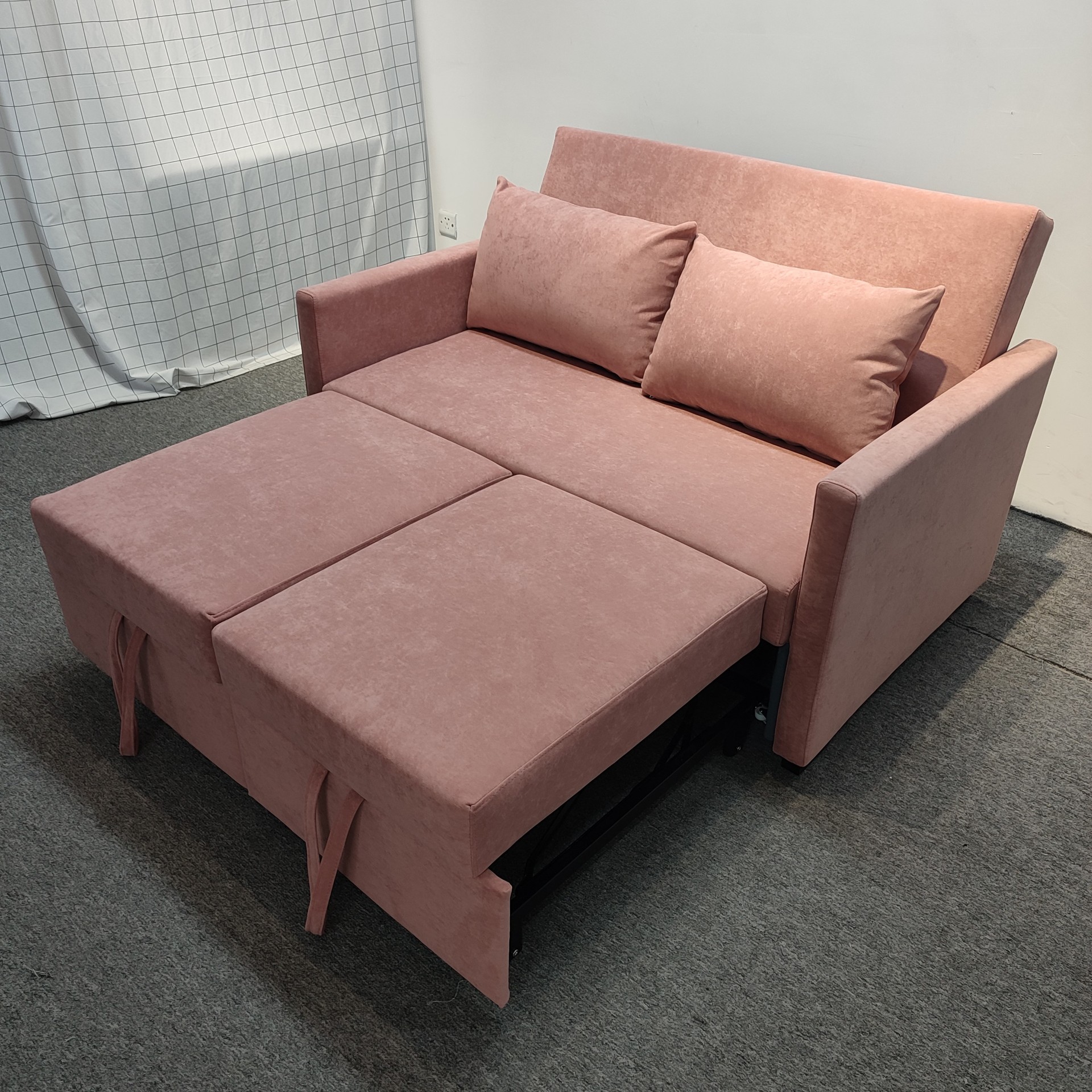 Sofá cama de seda multifuncional de tecnología de casa pequeña anti-gato agarración apartamento de sala de estar plegable peinado
